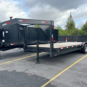 2024 Lamar FS024027 40' T/A Gooseneck Equipment Trailer Tool Box Ramps